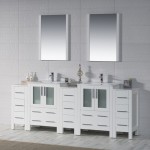 Sydney 84 Inch Vanity Base Only - White