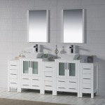 Sydney 84 Inch Vanity Base Only - White