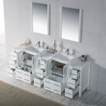 Sydney 84 Inch Vanity Base Only - White