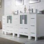 Sydney 84 Inch Vanity Base Only - White