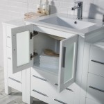 Sydney 84 Inch Vanity Base Only - White
