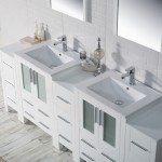 Sydney 84 Inch Vanity Base Only - White