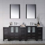 Sydney 84 Inch Vanity with Ceramic Double Sinks - Espresso