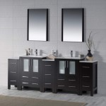 Sydney 84 Inch Vanity with Ceramic Double Sinks - Espresso