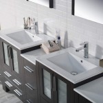 Sydney 84 Inch Vanity with Ceramic Double Sinks - Espresso