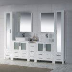 Sydney 102 Inch Vanity with Ceramic Double Vessel Sinks - White