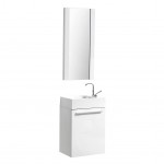 Colmar 18 Inch Vanity with Acrylic Sink & Mirror - White