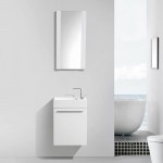 Colmar 18 Inch Vanity with Acrylic Sink & Mirror - White