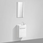 Colmar 18 Inch Vanity with Acrylic Sink & Mirror - White