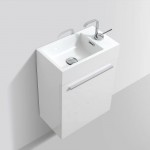 Colmar 18 Inch Vanity with Acrylic Sink & Mirror - White
