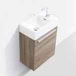 Colmar 18 Inch Vanity Base Only - Cart Oak