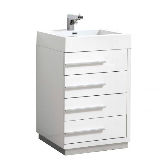 Barcelona 30 Inch Vanity Base Only - White