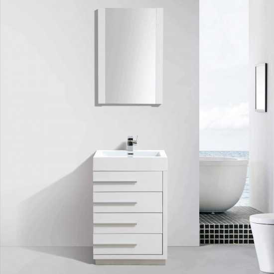 Barcelona 30 Inch Vanity Base Only - White