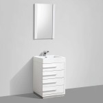 Barcelona 30 Inch Vanity Base Only - White