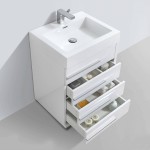 Barcelona 30 Inch Vanity Base Only - White