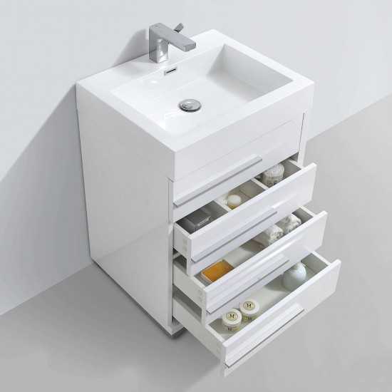 Barcelona 30 Inch Vanity Base Only - White