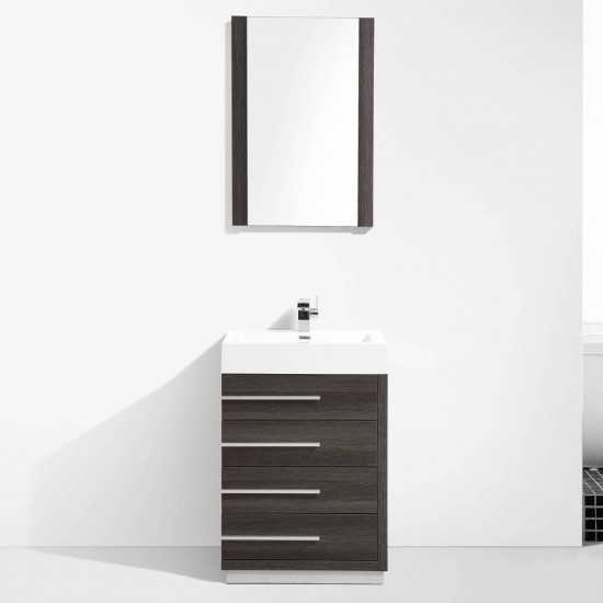 Barcelona 30 Inch Vanity Base Only - Dark Oak