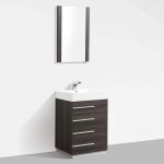 Barcelona 30 Inch Vanity with Acrylic Sink & Mirror - Dark Oak