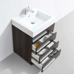 Barcelona 30 Inch Vanity with Acrylic Sink & Mirror - Dark Oak