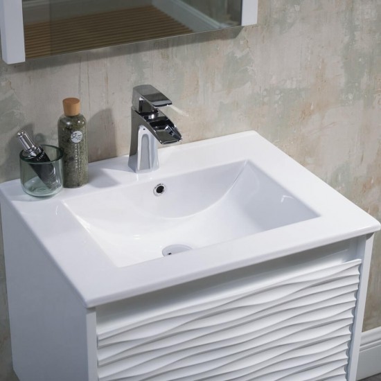 Paris 24 Inch Vanity Base Only - White