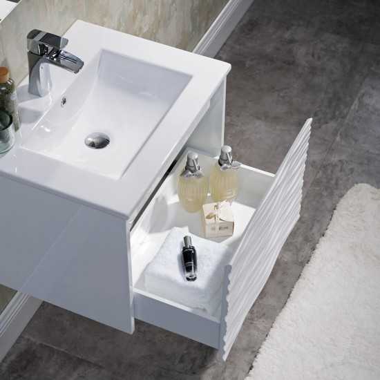 Paris 24 Inch Vanity Base Only - White