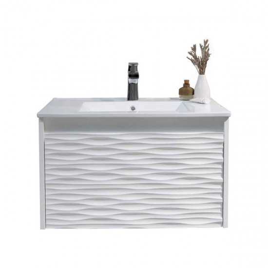 Paris 30 Inch Vanity Base Only - White