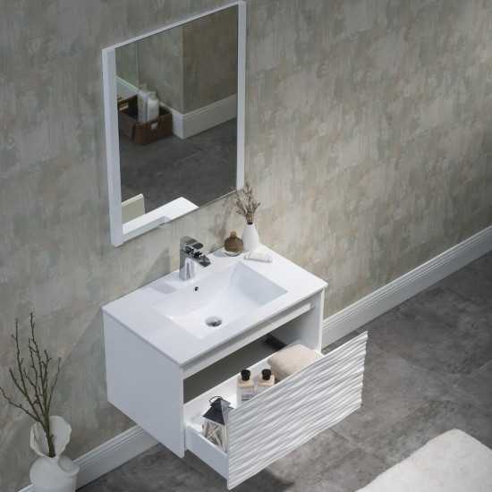 Paris 30 Inch Vanity Base Only - White