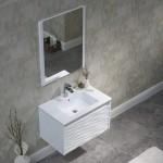 Paris 30 Inch Vanity with Ceramic Sink & Mirror - White