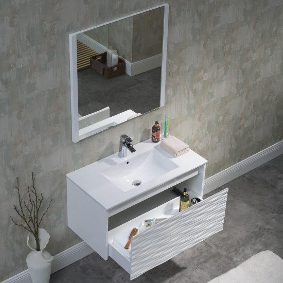 Paris 36 Inch Vanity Base Only - White