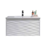 Paris 36 Inch Vanity with Ceramic Sink - White