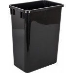 Kit including Top Mount Soft-close Double Trash Can Unit - for 18" Opening with Black 35 QT Trashcans