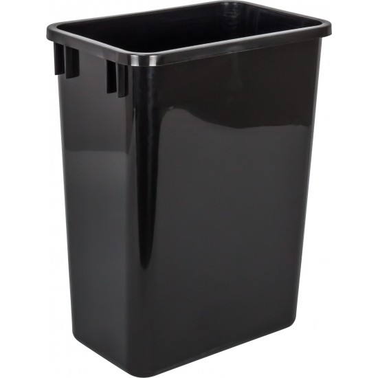 Kit including Top Mount Soft-close Double Trash Can Unit - for 18" Opening with Black 35 QT Trashcans