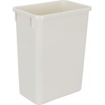 Kit including Top Mount Soft-close Double Trash Can Unit - for 18" Opening with White 35 QT Trashcans