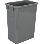 Kit including Top Mount Soft-close Double Trash Can Unit - for 18" Opening with Grey 35 QT Trashcans