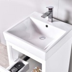 Milan 20 Inch Vanity with Ceramic Sink & Mirror - White