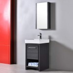 Milan 20 Inch Vanity with Ceramic Sink & Mirrored Medicine Cabinet - Silver Grey