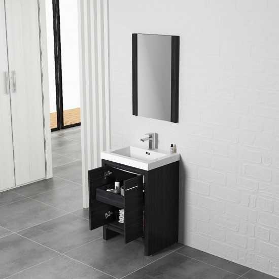 Milan 24 Inch Vanity Base Only - Silver Grey