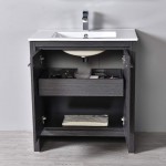 Milan 30 Inch Vanity with Ceramic Sink - Silver Grey