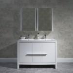 Milan 48 Inch Vanity Base Only - White