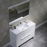 Milan 48 Inch Vanity Base Only - White