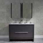 Milan 48 Inch Vanity Base Only - Silver Grey