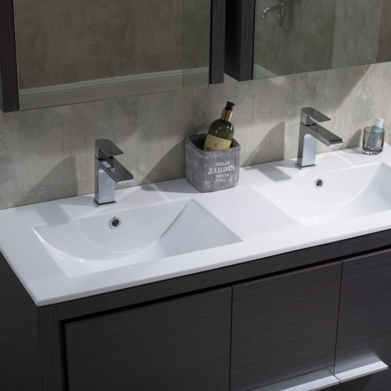 Milan 48 Inch Vanity Base Only - Silver Grey