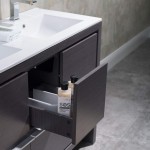 Milan 48 Inch Vanity with Ceramic Double Sinks & Mirror - Silver Grey