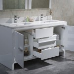 Milan 60 Inch Vanity Base Only - White