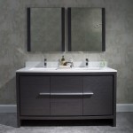 Milan 60 Inch Vanity Base Only - Silver Grey