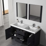 Milan 60 Inch Vanity Base Only - Silver Grey