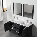 Milan 60 Inch Vanity Base Only - Silver Grey