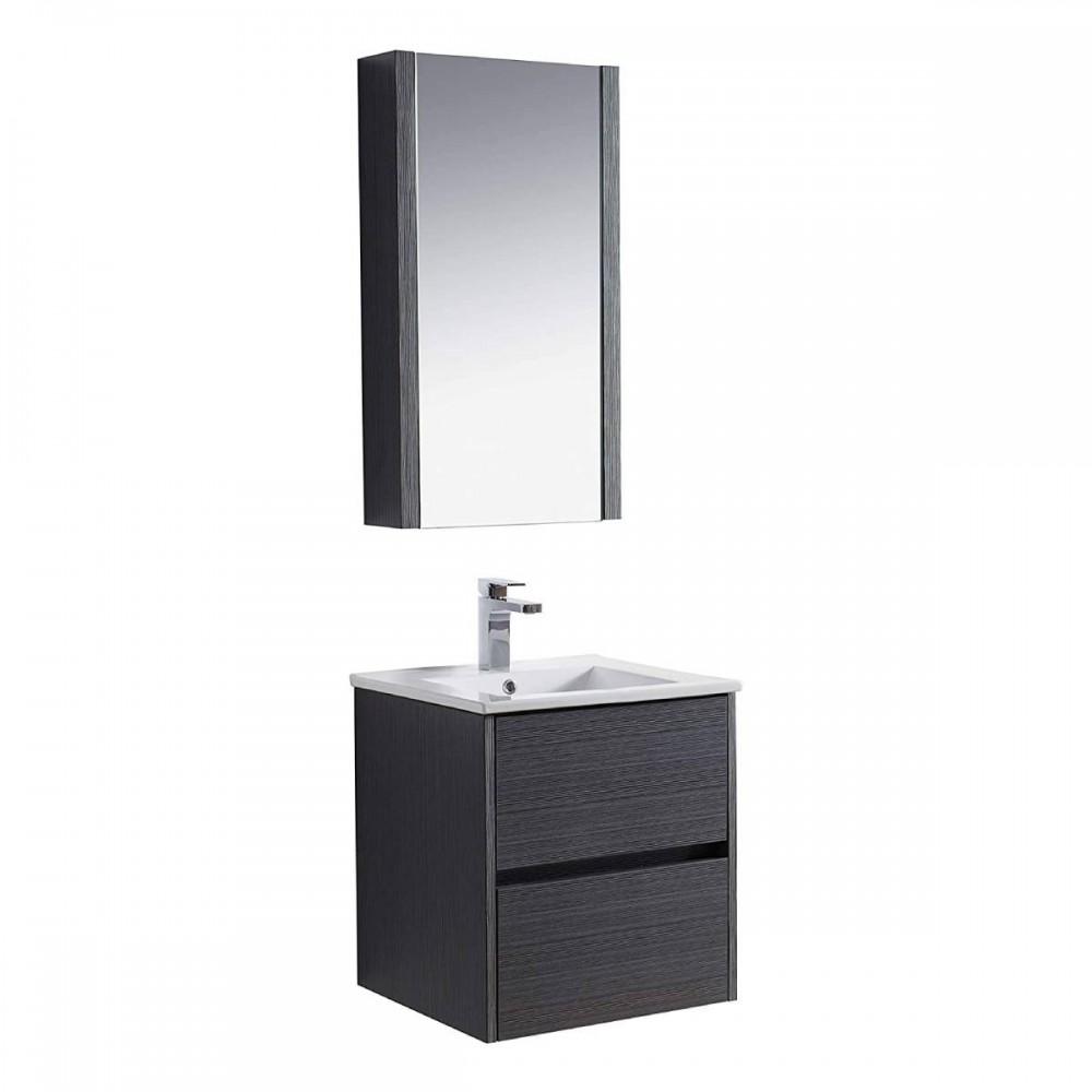 Valencia 20 Inch Vanity with Ceramic Sink & Medicine Cabinet - Silver Grey Valencia 20 Inch Vanity with Ceramic Sink & Medicine Cabinet - Silver Grey