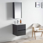 Valencia 20 Inch Vanity with Ceramic Sink & Medicine Cabinet - Silver Grey