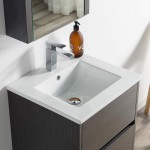 Valencia 20 Inch Vanity with Ceramic Sink & Medicine Cabinet - Silver Grey